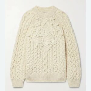 Lingua Franca Hand Knit ‘Rebel Rebel’ Sweaterer (Ivory)
